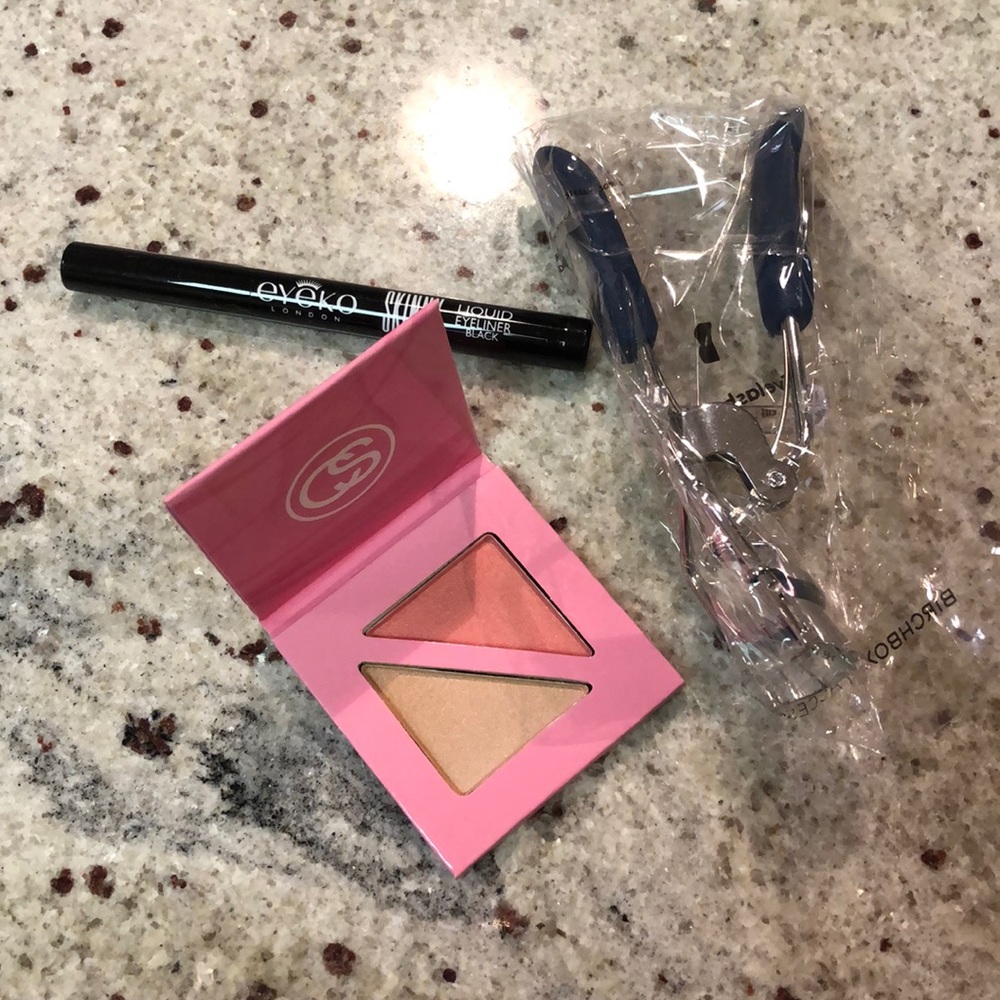 Coastal Scents blush & bronzer & Eyeko eyeliner